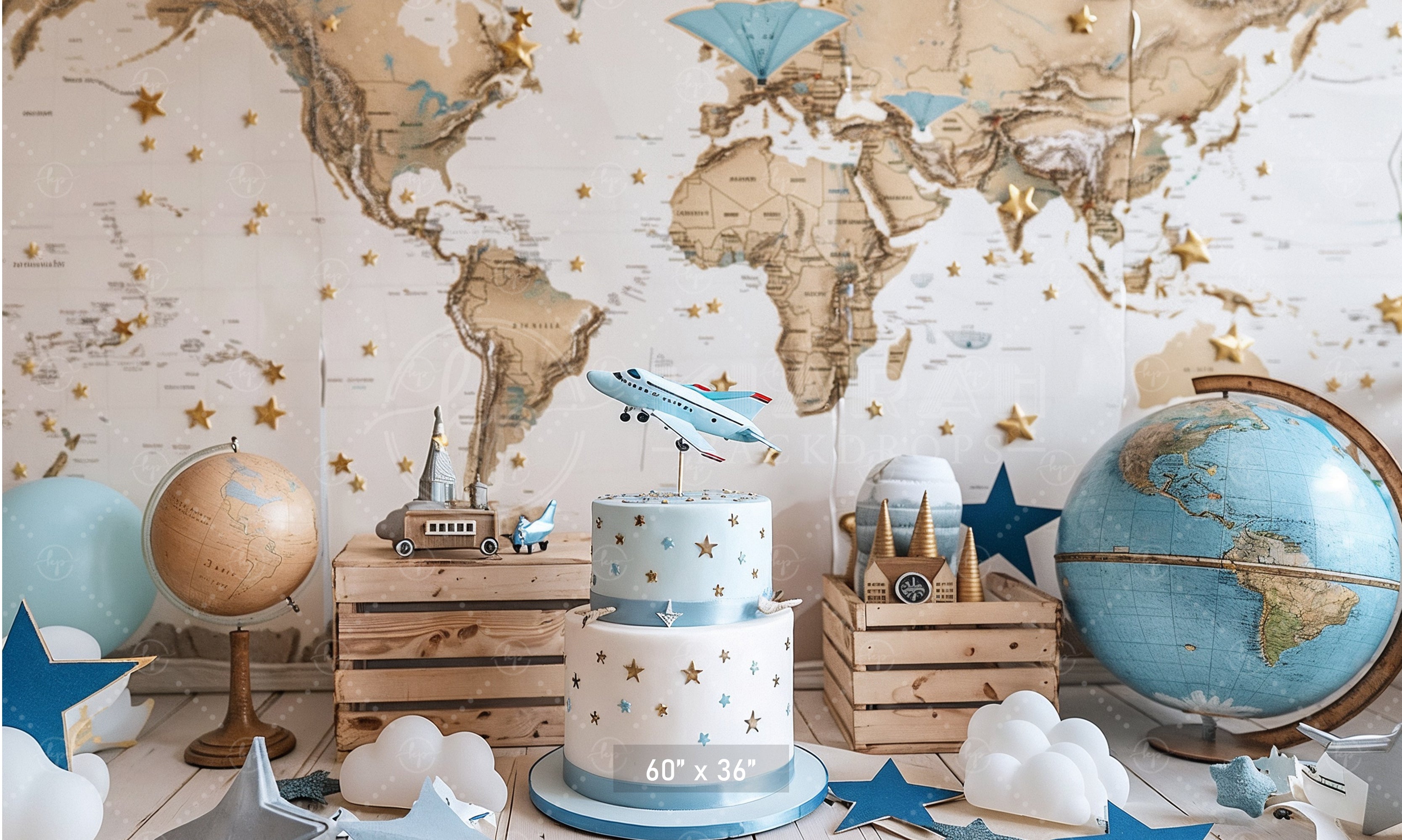 World Travel Adventure Backdrop